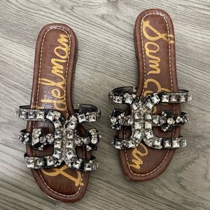 Sam Edelman Jeweled Slide Sandals Size 8.5W